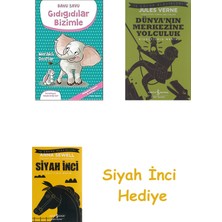 İş Bankası Kültür Yayınları Gıdıgıdılar Bizimle - Meraklı Dostlar + Dünyanın Merkezine Yolculuk + Siyah Inci Hediye