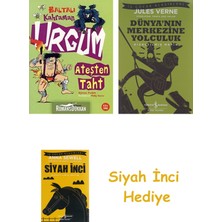 İş Bankası Kültür Yayınları Baltalı Kahraman Urgum Ateşten Taht (Kapak Değişebilir) + Dünyanın Merkezine Yolculuk + Siyah Inci Hediye
