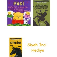 İş Bankası Kültür Yayınları Annemle Babamın Boşanmasından Korkmuyorum: Paki (Kapak Değişebilir) + Dünyanın Merkezine Yolculuk + Siyah Inci Hediye