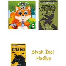 İş Bankası Kültür Yayınları Sincap Simi ve Sevimli Dostları - Bu Kocaman Gözler Kimin? 3 (Ciltli) + Dünyanın Merkezine Yolculuk + Siyah Inci Hediye