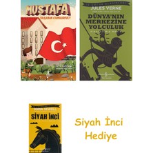 İş Bankası Kültür Yayınları Mustafa - Yaşasın Cumhuriyet + Dünyanın Merkezine Yolculuk + Siyah Inci Hediye