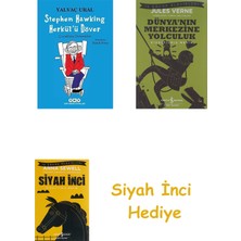 İş Bankası Kültür Yayınları Stephen Hawking Herkül'ü Döver: Çocuklara Denemeler + Dünyanın Merkezine Yolculuk + Siyah Inci Hediye