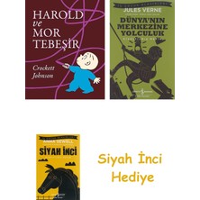 İş Bankası Kültür Yayınları Harold ve Mor Tebeşir + Dünyanın Merkezine Yolculuk + Siyah Inci Hediye