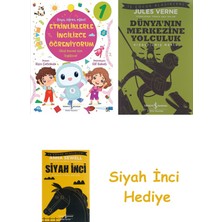 İş Bankası Kültür Yayınları Etkinliklerle Ingilizce Öğreniyorum - 1 + Dünyanın Merkezine Yolculuk + Siyah Inci Hediye