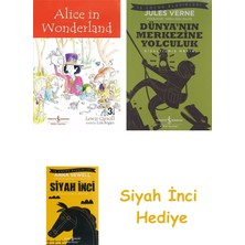 İş Bankası Kültür Yayınları Alice In Wonderland + Dünyanın Merkezine Yolculuk + Siyah Inci Hediye