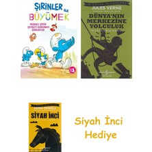 İş Bankası Kültür Yayınları Şirinler ile Büyümek 8 - Pasaklı Şirin Çevreyi Korumayı Öğreniyor + Dünyanın Merkezine Yolculuk + Siyah Inci Hediye