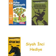 İş Bankası Kültür Yayınları Çıkartmalarla Kolay Matematik (9-10 Yaş): Eğlenerek Öğrenelim + Dünyanın Merkezine Yolculuk + Siyah Inci Hediye
