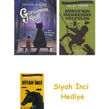 İş Bankası Kültür Yayınları Görünmez Kedi: Bazen Tek Ihtiyacın Olan Bir Arkadaştır. + Dünyanın Merkezine Yolculuk + Siyah Inci Hediye