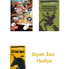 İş Bankası Kültür Yayınları Disney Uçaklar- Oku ve Eğlen + Dünyanın Merkezine Yolculuk + Siyah Inci Hediye