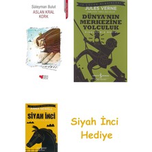İş Bankası Kültür Yayınları Aslan Kral Kork + Dünyanın Merkezine Yolculuk + Siyah Inci Hediye