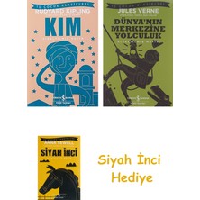 İş Bankası Kültür Yayınları Kim - Kısaltılmış Metin + Dünyanın Merkezine Yolculuk + Siyah Inci Hediye