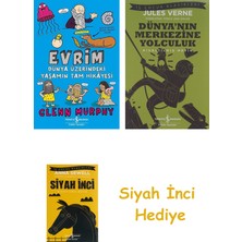 İş Bankası Kültür Yayınları Evrim: Dünya Üzerindeki Yaşamın Tam Hikayesi + Dünyanın Merkezine Yolculuk + Siyah Inci Hediye