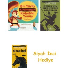 İş Bankası Kültür Yayınları Bir Türlü Kırılmayan Kabuklu Yemiş: Eğlenceli Bir Öykü + Dünyanın Merkezine Yolculuk + Siyah Inci Hediye