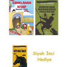 İş Bankası Kültür Yayınları Gıdıklanan Kitap: Şiirlerle Değerler Eğitmi + Dünyanın Merkezine Yolculuk + Siyah Inci Hediye