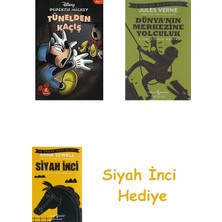 İş Bankası Kültür Yayınları Dedektif Mickey 1 : Tünelden Kaçış + Dünyanın Merkezine Yolculuk + Siyah Inci Hediye