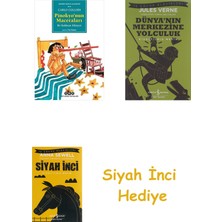 İş Bankası Kültür Yayınları Pinokyo'nun Maceraları - Bir Kuklanın Hikâyesi (Küçük Boy): Bir Kuklanın Hikayesi + Dünyanın Merkezine Yolculuk + Siyah Inci Hediye