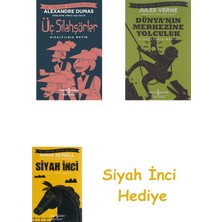 İş Bankası Kültür Yayınları Üç Silahşörler (Kısaltılmış Metin) + Dünyanın Merkezine Yolculuk + Siyah Inci Hediye