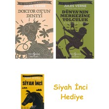 İş Bankası Kültür Yayınları Doktor Ox’un Deneyi - Kısaltılmış Metin + Dünyanın Merkezine Yolculuk + Siyah Inci Hediye