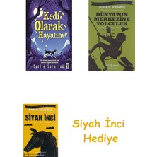 İş Bankası Kültür Yayınları Kedi Olarak Hayatım + Dünyanın Merkezine Yolculuk + Siyah Inci Hediye