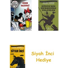 İş Bankası Kültür Yayınları Dedektif Mickey 4 : Cesur Gazeteci + Dünyanın Merkezine Yolculuk + Siyah Inci Hediye