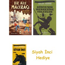 İş Bankası Kültür Yayınları Bir Aile Macerası - Çikolata Meselesi + Dünyanın Merkezine Yolculuk + Siyah Inci Hediye
