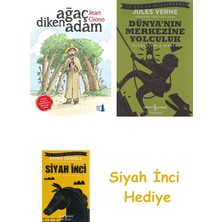 İş Bankası Kültür Yayınları Ağaç Diken Adam + Dünyanın Merkezine Yolculuk + Siyah Inci Hediye