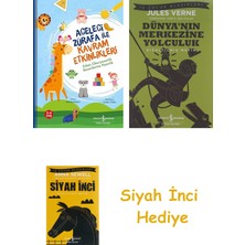 İş Bankası Kültür Yayınları Aceleci Zürafa ile Kavram Etkinlikleri - Erken Okuryazarlık Becerilerine Hazırlık + Dünyanın Merkezine Yolculuk + Siyah Inci Hediye