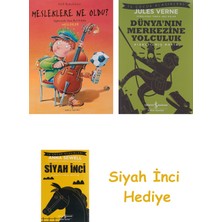 İş Bankası Kültür Yayınları Mesleklere Ne Oldu?: Eğlenceli Ara-Bul Kitabı Meslekler + Dünyanın Merkezine Yolculuk + Siyah Inci Hediye