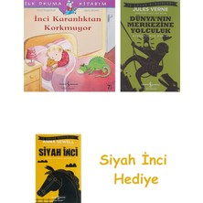İş Bankası Kültür Yayınları Inci Karanlıktan Korkmuyor: Ilk Okuma Kitabım + Dünyanın Merkezine Yolculuk + Siyah Inci Hediye