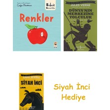 İş Bankası Kültür Yayınları Bebek Üniversitesi - Renkler (Kapak Resmi Değişebilir) + Dünyanın Merkezine Yolculuk + Siyah Inci Hediye