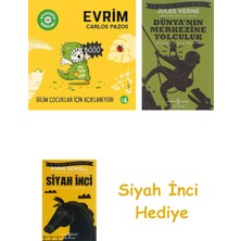 İş Bankası Kültür Yayınları Geleceğin Dahileri - Evrim: Bilim Çocuklar Için Açıklanıyor! + Dünyanın Merkezine Yolculuk + Siyah Inci Hediye