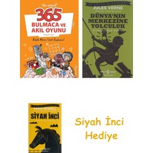 İş Bankası Kültür Yayınları 365 Bulmaca ve Akıl Oyunu: Büyük Nöron Testi Başlasın! + Dünyanın Merkezine Yolculuk + Siyah Inci Hediye