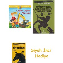 İş Bankası Kültür Yayınları Çağlar Inşaat Alanında - Ilk Okuma Kitabım + Dünyanın Merkezine Yolculuk + Siyah Inci Hediye