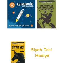 İş Bankası Kültür Yayınları Geleceğin Dahileri - Astronotik: Bilim Çocuklar Için Açıklanıyor! + Dünyanın Merkezine Yolculuk + Siyah Inci Hediye