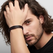 Neararsanbizde Erkek Bileklik | Kahverengi Siyah Çoklu Katmanlı Tasarım 33573B13D3