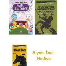 İş Bankası Kültür Yayınları Mini Masallar 4 - Hasta Lila Ördek: Aile Bağları: Mini Masallar 37 + Dünyanın Merkezine Yolculuk + Siyah Inci Hediye
