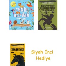 İş Bankası Kültür Yayınları Evcil Hayvan Öyküleri - 5 Dakikalık Öyküler + Dünyanın Merkezine Yolculuk + Siyah Inci Hediye