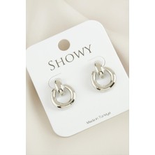 Ayena Moda Yuvarlak Yeni Sezon Metal Küpe