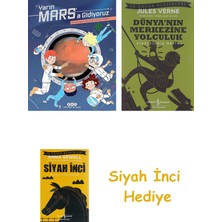 İş Bankası Kültür Yayınları Yarın Mars'a Gidiyoruz: Kızıl Gezegene Yolculuğun Ilk Seyir Defteri + Dünyanın Merkezine Yolculuk + Siyah Inci Hediye
