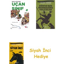 İş Bankası Kültür Yayınları Uçan Sınıf: 1960 Andersen Ödülü + Dünyanın Merkezine Yolculuk + Siyah Inci Hediye