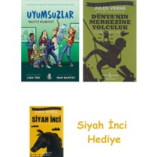 İş Bankası Kültür Yayınları Uyumsuzlar 2 - Taklitçi Bilmecesi + Dünyanın Merkezine Yolculuk + Siyah Inci Hediye