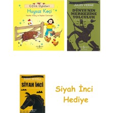 İş Bankası Kültür Yayınları Çiftlik Öyküleri Huysuz Keçi + Dünyanın Merkezine Yolculuk + Siyah Inci Hediye