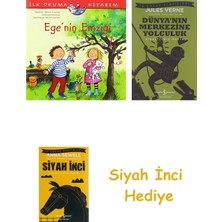 İş Bankası Kültür Yayınları Ege'nin Emziği: Ilk Okuma Kitabım + Dünyanın Merkezine Yolculuk + Siyah Inci Hediye