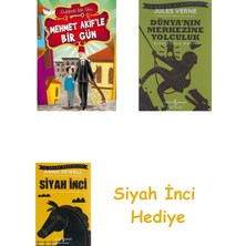İş Bankası Kültür Yayınları Ünlülerle Bir Gün 1 - Mehmet Akif’le Bir Gün + Dünyanın Merkezine Yolculuk + Siyah Inci Hediye