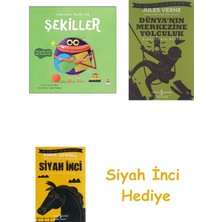 İş Bankası Kültür Yayınları Tonton Tonki ile Şekiller + Dünyanın Merkezine Yolculuk + Siyah Inci Hediye