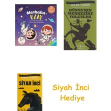 İş Bankası Kültür Yayınları Merhaba Uzay: Cırt Cırtlı Hikaye Kitabı + Dünyanın Merkezine Yolculuk + Siyah Inci Hediye