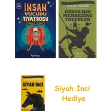 İş Bankası Kültür Yayınları Insan Vücudu Tiyatrosu + Dünyanın Merkezine Yolculuk + Siyah Inci Hediye