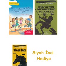 İş Bankası Kültür Yayınları Cesur Kalpler Kulübü ve Kayıp Kaplumbağa - Ilk Okuma Kitabım + Dünyanın Merkezine Yolculuk + Siyah Inci Hediye