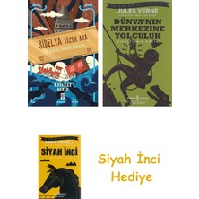 İş Bankası Kültür Yayınları Sidelya - Yüzen Ada: Bir Zaman Yolculuk Polisiyesi + Dünyanın Merkezine Yolculuk + Siyah Inci Hediye