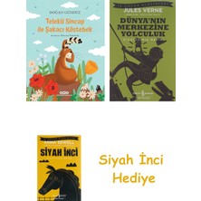 İş Bankası Kültür Yayınları Telekli Sincap ile Şakacı Köstebek + Dünyanın Merkezine Yolculuk + Siyah Inci Hediye